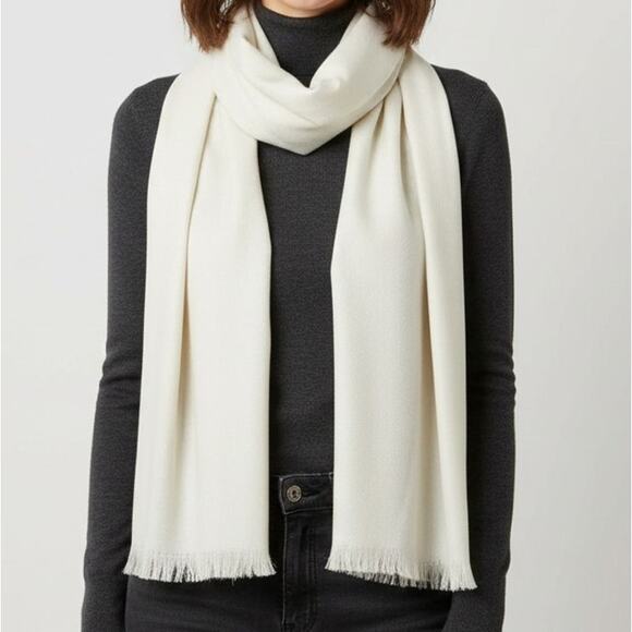 Styled by Regal Accessories - Vintage 100% Acrylic Orlon Styled by Regal White Scarf 12" x 50"